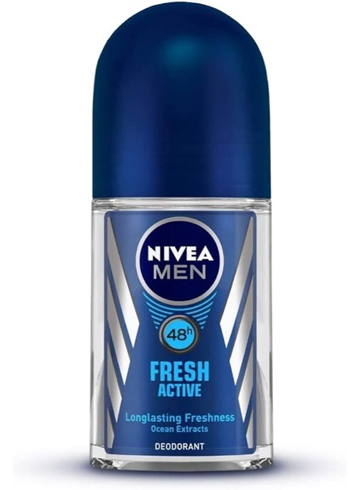 NIVEA Fresh Active Anti Perspirant (Imported) Deodorant Roll-on - For Men (50 ml) - Image 1